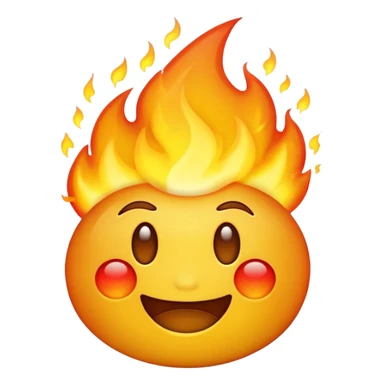 The emoji yellow On fire sticker