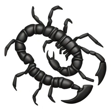 Black Scorpio symbol  sticker