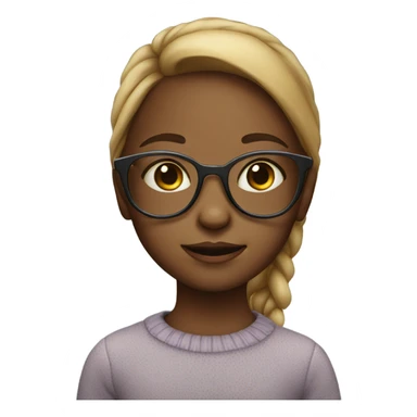 Little girl with glasses Santa sticker