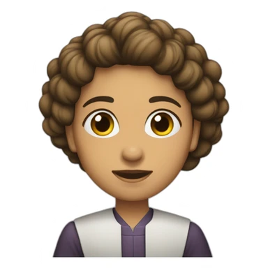 mujer pelo castaño y perto pastor alemán sticker