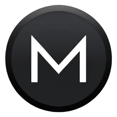 Black Circle with MB written on it sticker