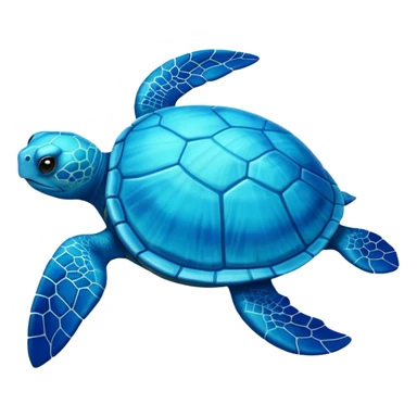a blue turtle sticker