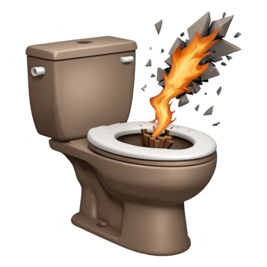 blowing up the toilet  sticker