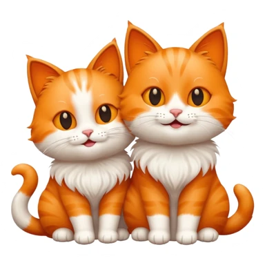 two happy cats in love sticker