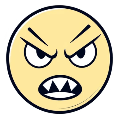 absolute rage emoji face sticker