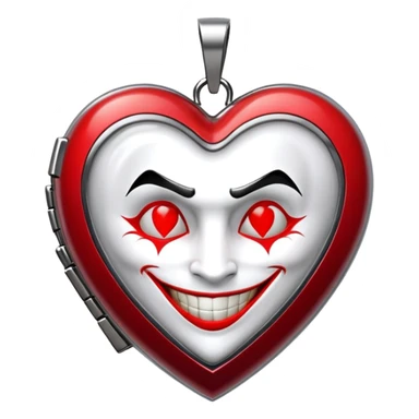 heart with a Joker inside it sticker