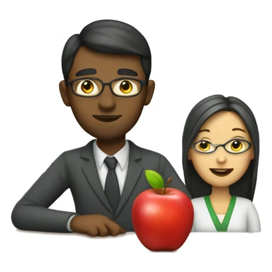 Teacher and one Apple sticker