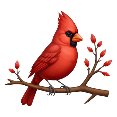 Red cardinal for text sticker