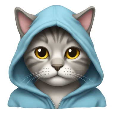 Cat in hoodie  sticker