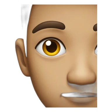 skeptical face one eyebrow raised sticker