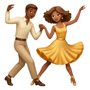 two people dancing sticker
