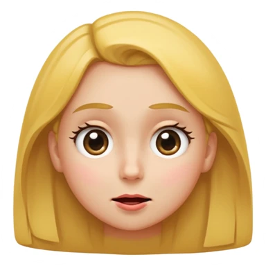 Face looking to the side with wide eyes and low mouth with raised eyebrows make it a girl and make them tilting their head to the side, looking at me with side eyes and mouth closed making a smiling frown face close the mouth sticker