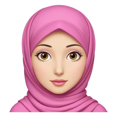 pink hijab woman, beautiful and aesthetic  sticker