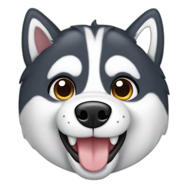 husky cafe sin los dientes de delante sticker