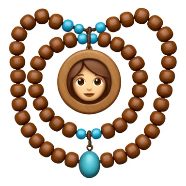 Rosario catolico. Con 10 cuentas por misterio y un solo centro  sticker