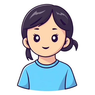 realistic portrait of girl sticker