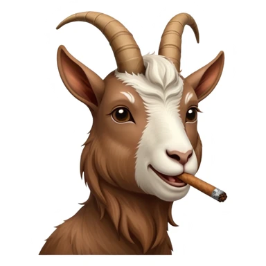 goat smoking a blunt sticker