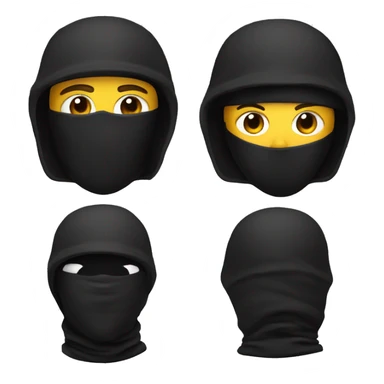 Special forces with black tactical gear and a black balaclava  sticker