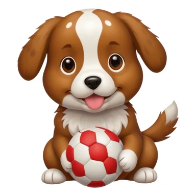 Dog with ball Toy sticker