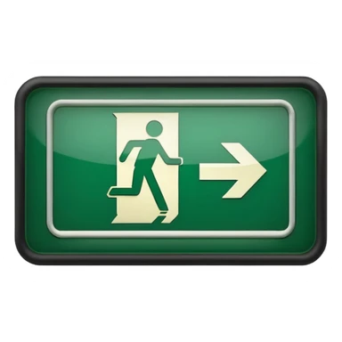 Exit sign sticker