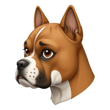 boxer dog face side profile sticker