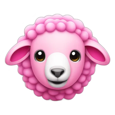 Cute Pink sheep turbocharger sticker