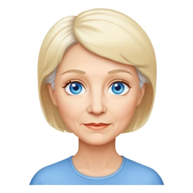 older owman short blonde hair blue eyes sticker