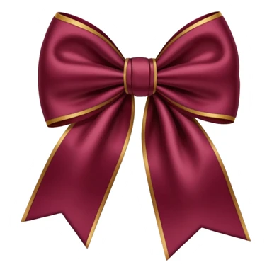 Maroon bow sticker
