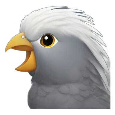 dark grey cockatiel sticker