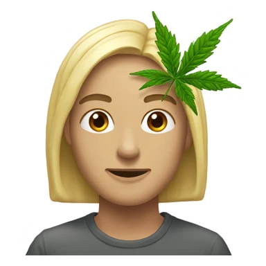 crea un emoji de un corazon de marihuana sticker
