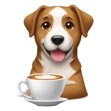 Perro tomando café  sticker