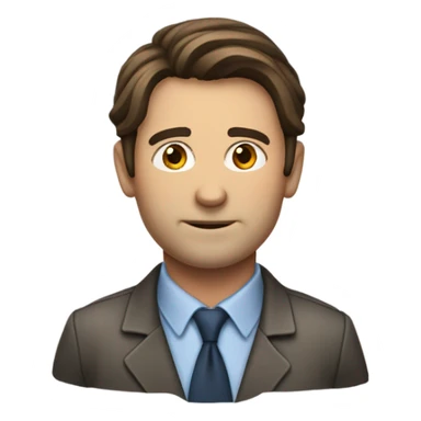 forensic toxicologist with a brown bread no glasses, straight hair sticker