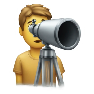 Looking at others through a telescope  sticker