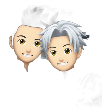 gojo satoru with kamado tanjiro sticker