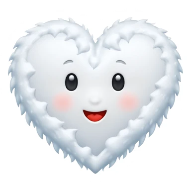A snowing heart sticker