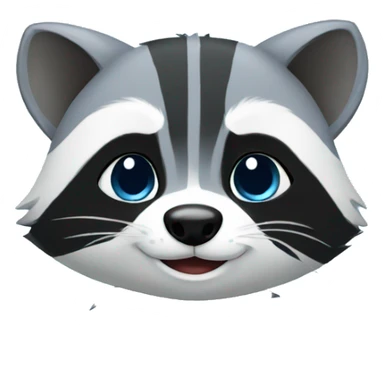 Cute blue raccoon LOL sticker