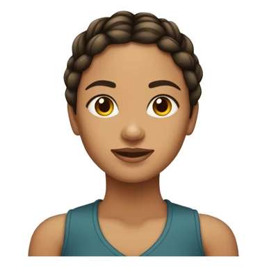 Mujer morena con trenzas  sticker