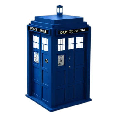 doctor who tardis fliying sticker