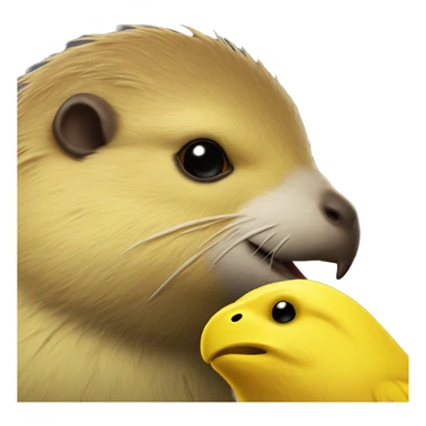 Yellow Canary and beaver 🦫  sticker