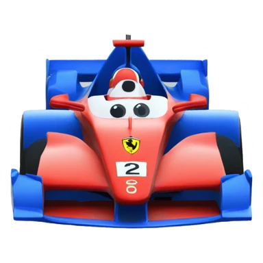 Blue ferrari f1 car sticker