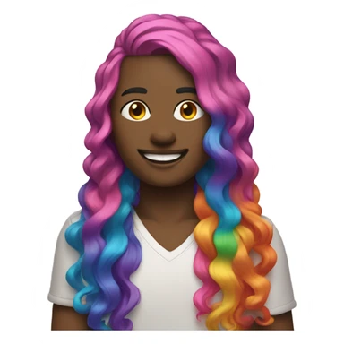 Rainbow person sticker