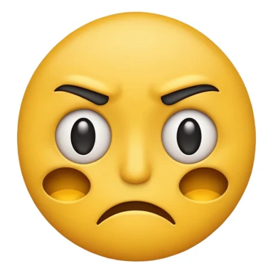 yellow emoji squinting one eye out of frustration  sticker