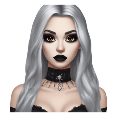 Hyper Realistic Goth victoria secret model sticker