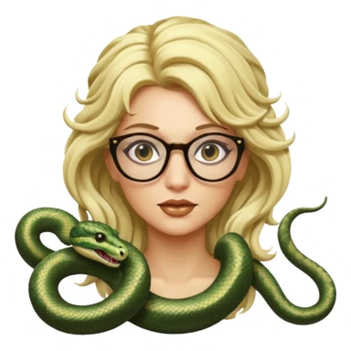 blondie Medusa Versace with glasses  sticker