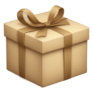 beige gift box sticker