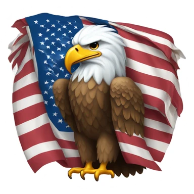 eagle with america flag sticker