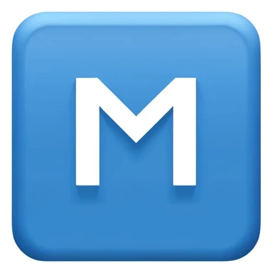 blue square with white letters HIS sticker