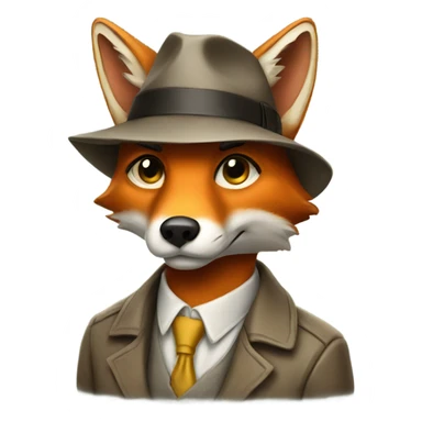 fox detective sticker