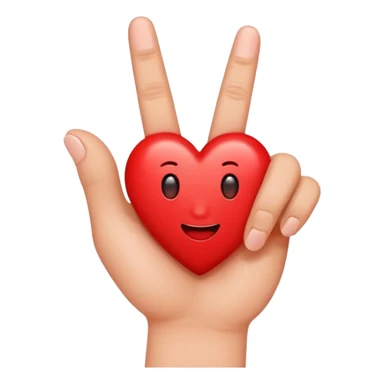 Heart with middle finger emojis sticker