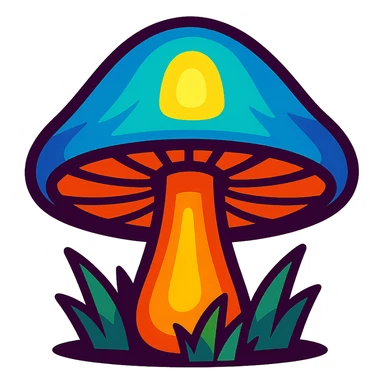 glowing mushroom sticker
